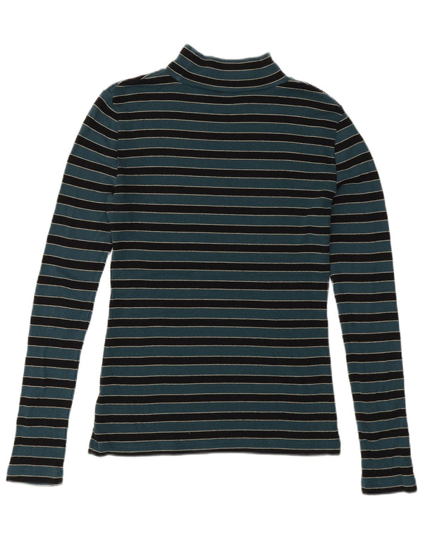 Ženski džemper s kornjačičastim ovratnikom Fat Face UK 12 srednje zelene pruge