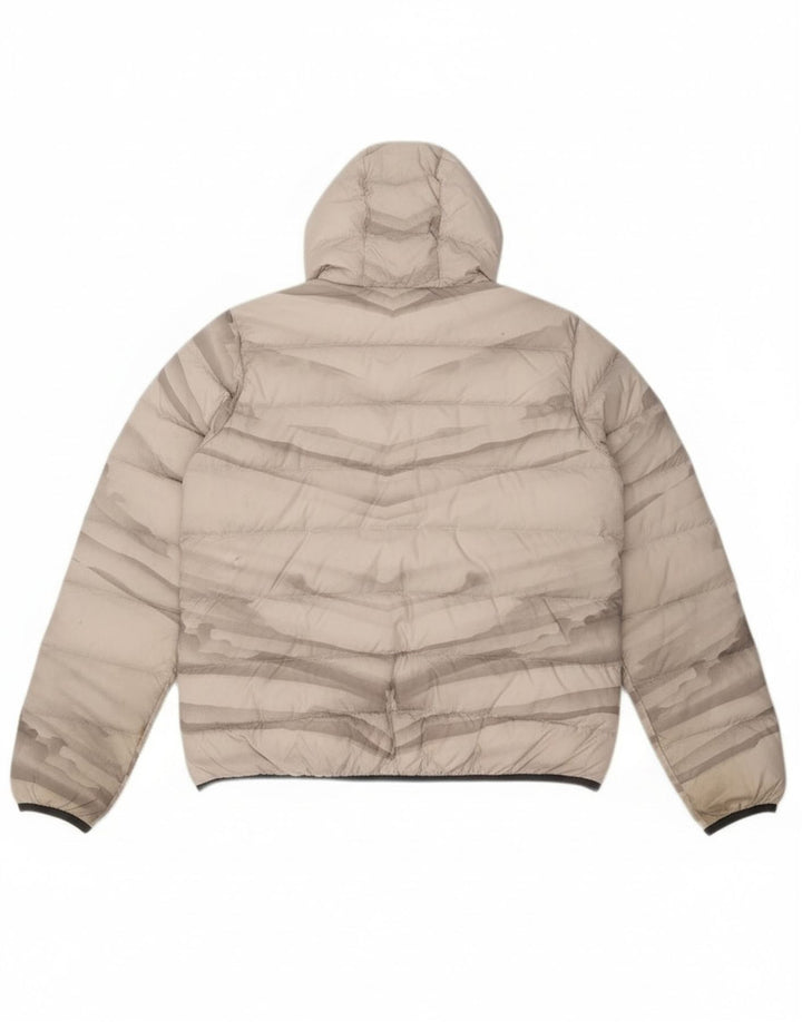 Jack Wolfskin Ženska podstavljena jakna s kapuljačom UK 18 XL Siva Tie Dye poliester