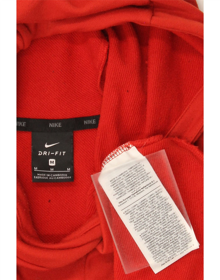 Nike Dri Fit grafički džemper s kapuljačom, srednji narančasti poliester