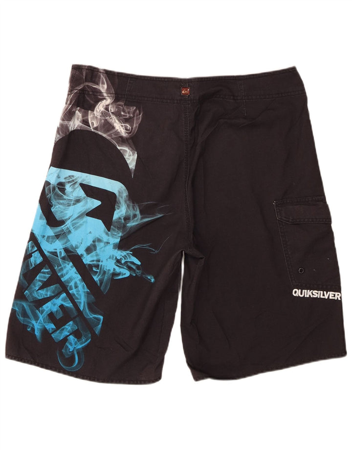 Quiksilver muške kratke hlače za plivanje Graphic Cargo Veliki crni poliester