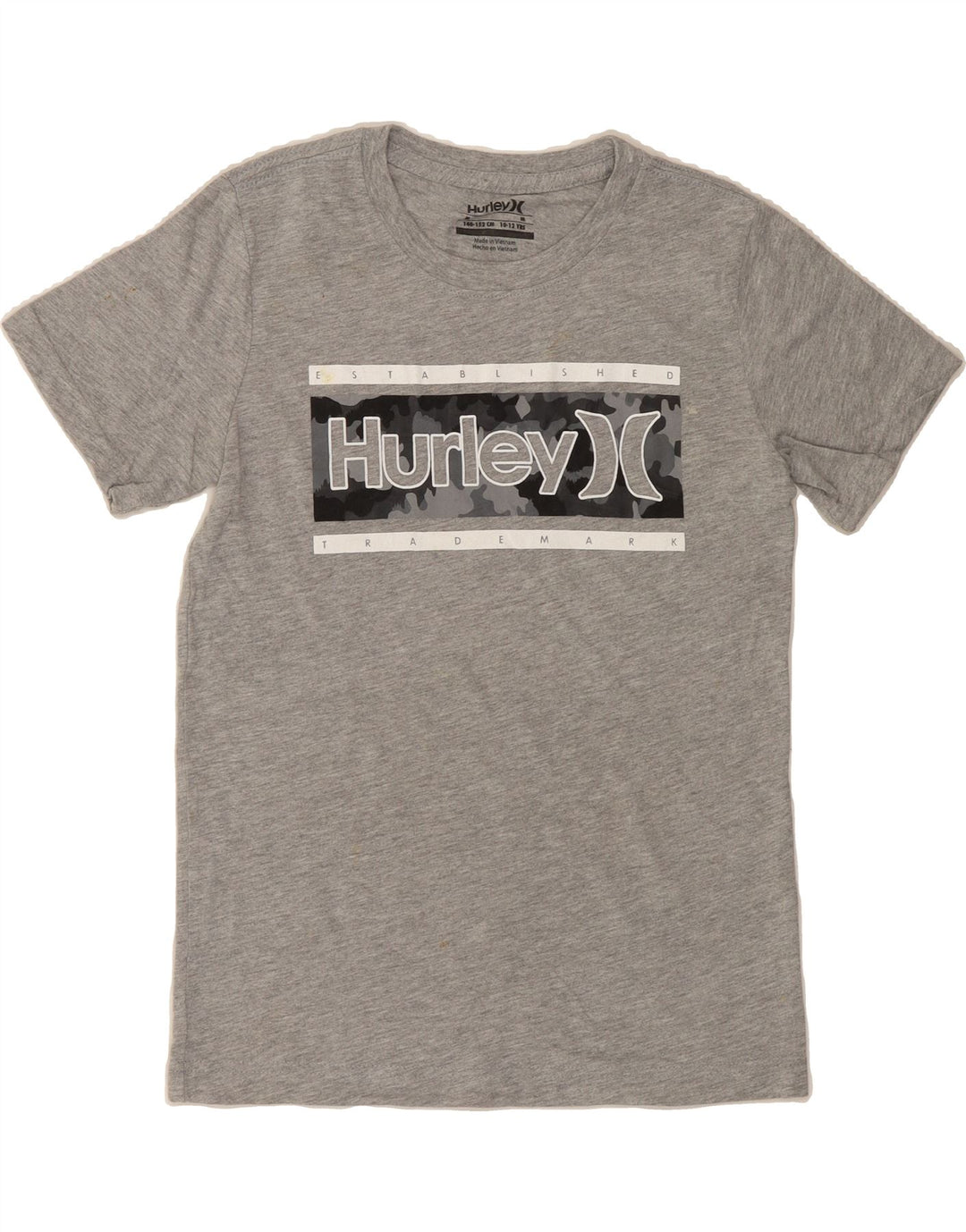 HURLEY Boys Graphic T-Shirt Top 10-11 Years Medium  Grey Vintage Hurley and Second-Hand Hurley from Messina Hembry 