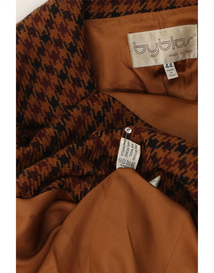 Byblos ženski sako s 3 gumba IT 44 srednje smeđe vunene zube