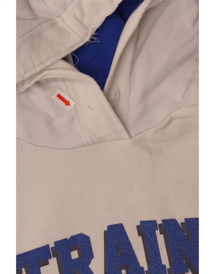 Ženska majica s kapuljačom ADIDAS UK 12 Srednje bijeli pamuk