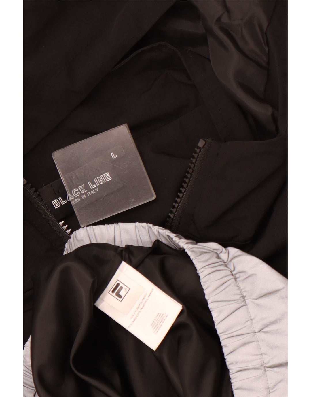 FILA Muška trenirka s kapuljačom i izrezom s patentnim zatvaračem Gornja jakna velike crne boje