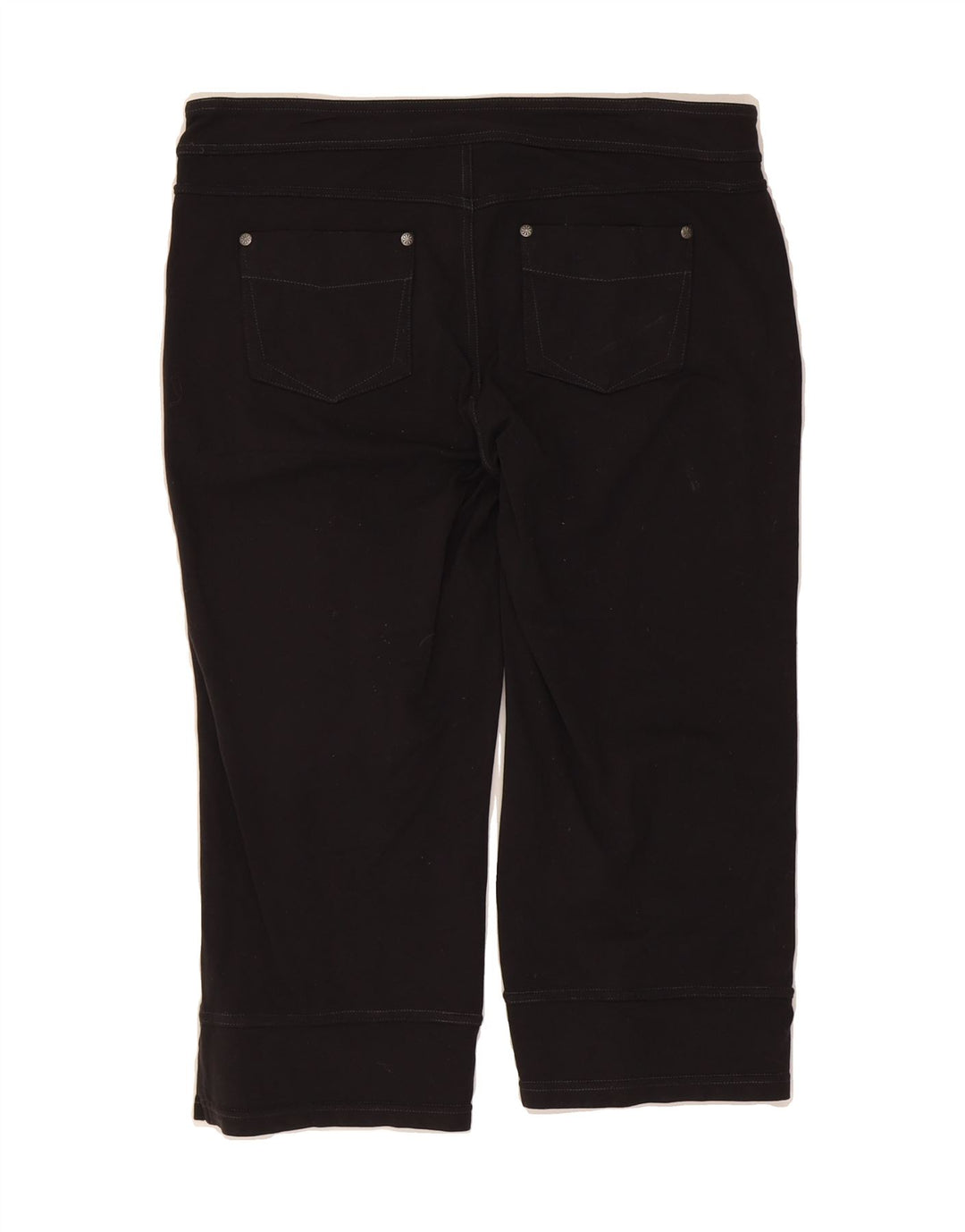 ATHLETA Womens Straight Capri Trousers Large W33 L20  Black Nylon Vintage Athleta and Second-Hand Athleta from Messina Hembry 