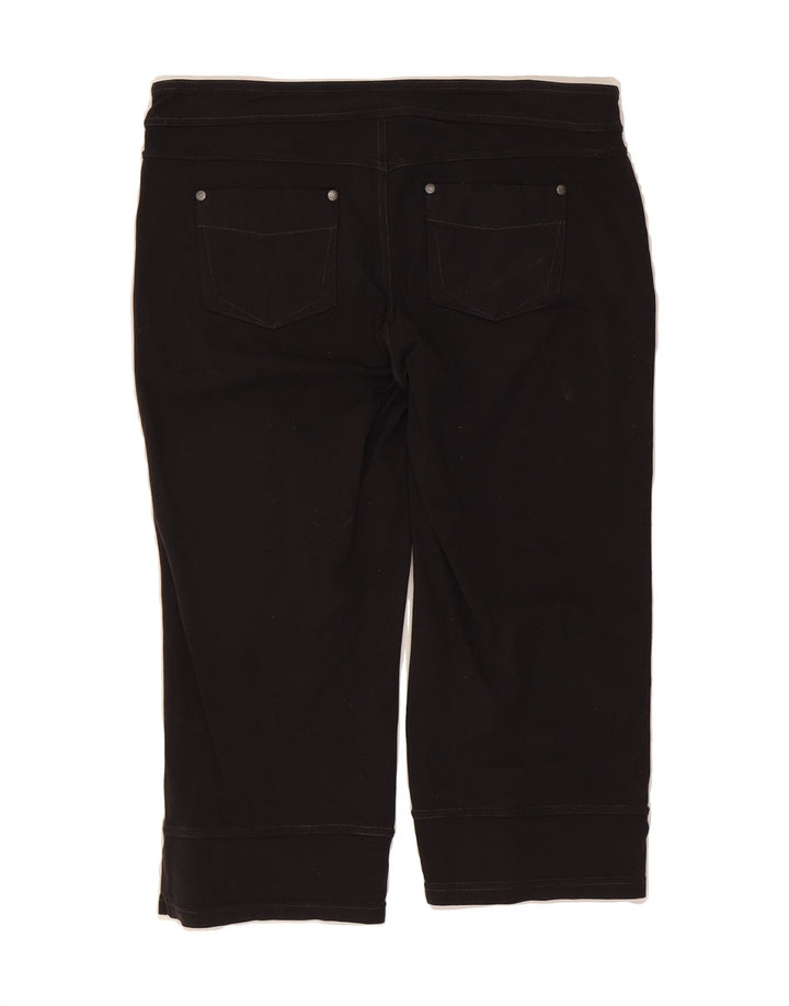 ATHLETA Womens Straight Capri Trousers Large W33 L20  Black Nylon Vintage Athleta and Second-Hand Athleta from Messina Hembry 