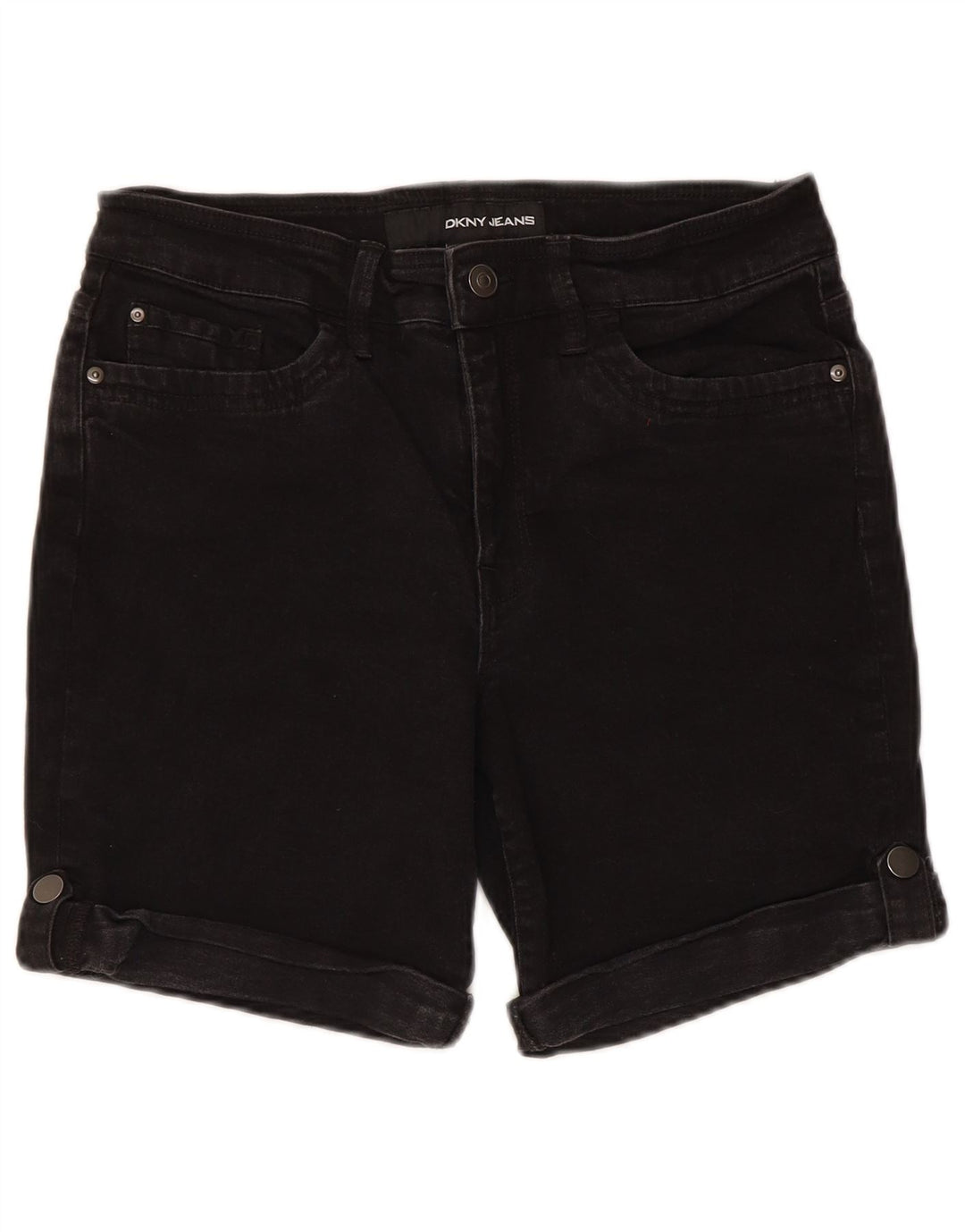 Dkny ženske traper kratke hlače US 12 Large W30 crni pamuk