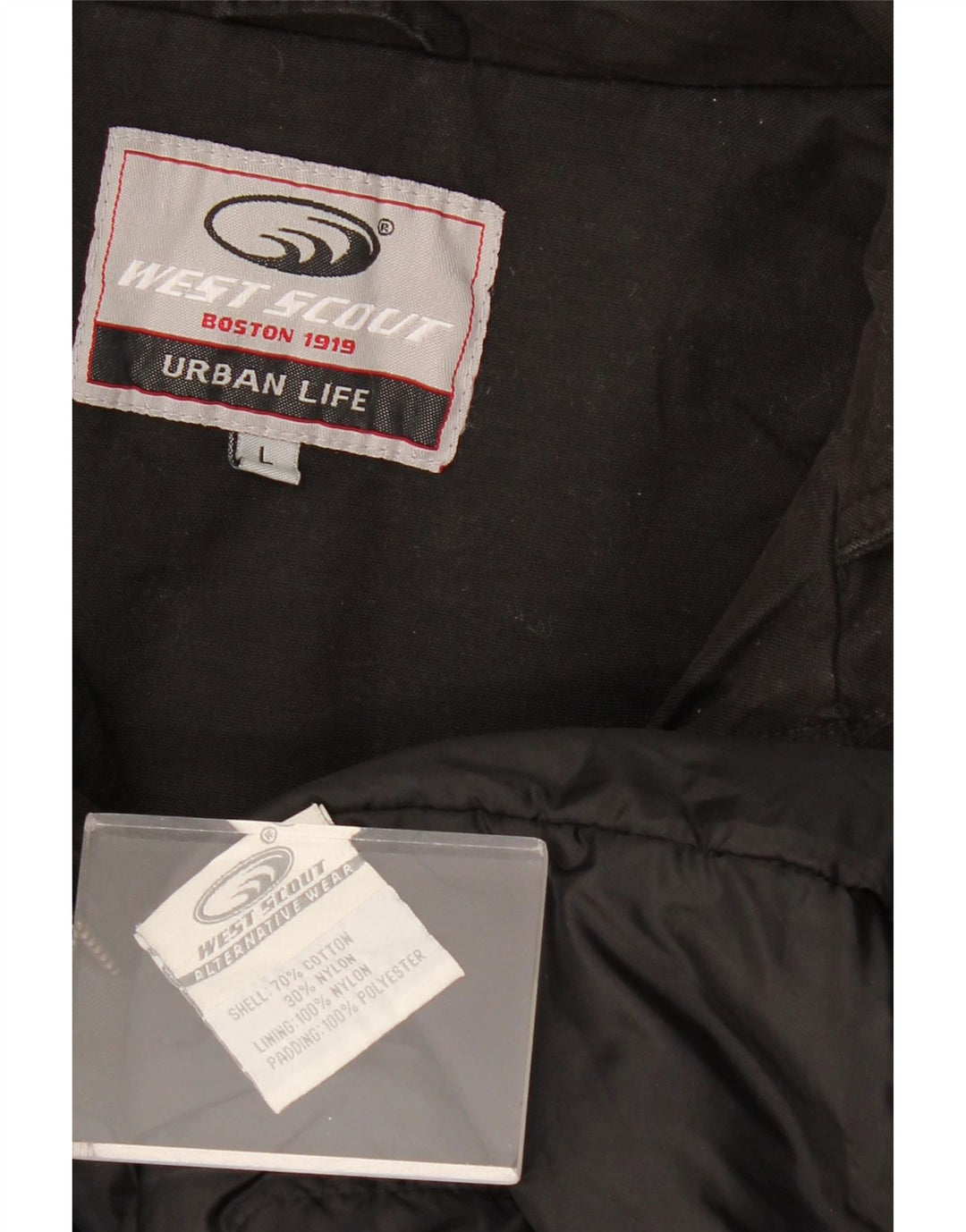 WEST SCOUT Muška jakna vjetrovka UK 40 Veliki crni pamuk