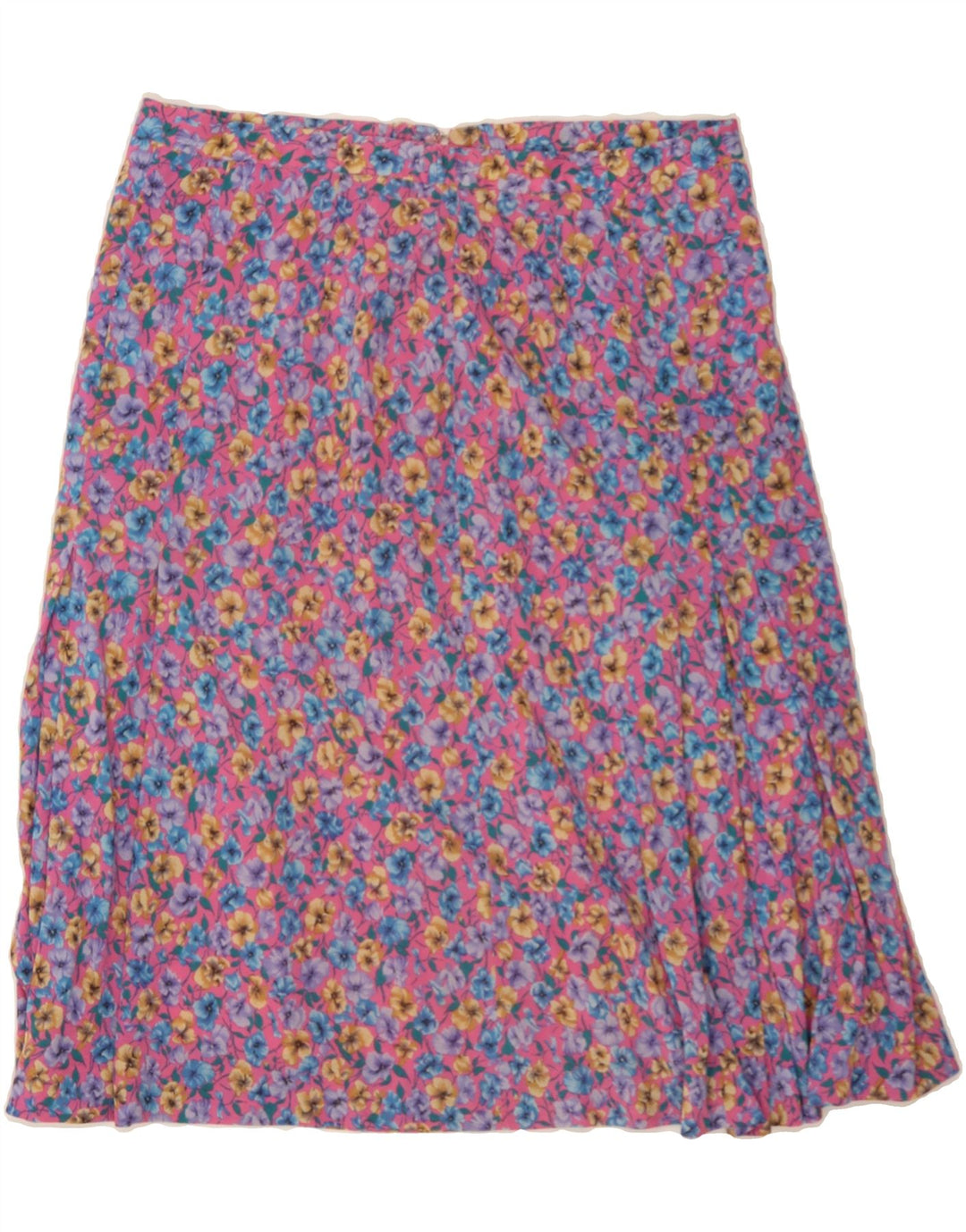 VINTAGE Womens A-Line Skirt W34 Large  Multicoloured Floral Vintage Vintage and Second-Hand Vintage from Messina Hembry 