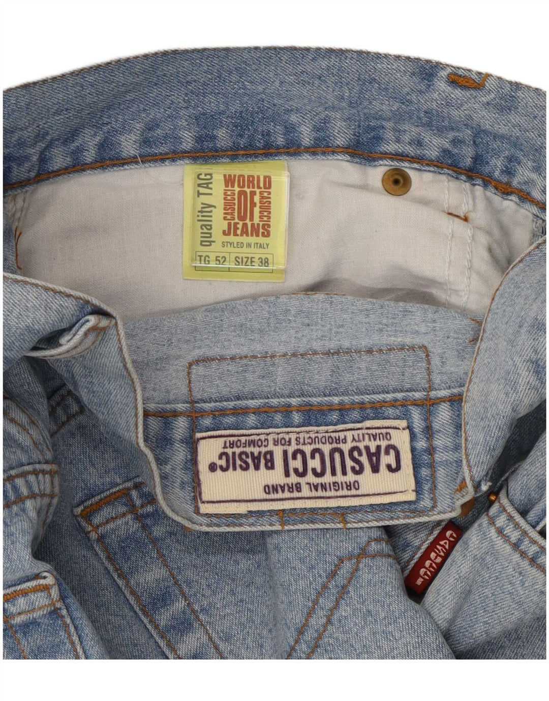 CASUCCI muške ravne traperice IT 52 XL W38 L33 plavi pamuk