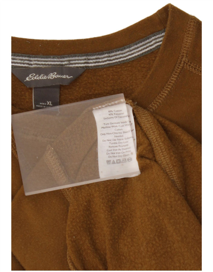 EDDIE BAUER Muški džemper XL smeđi pamuk