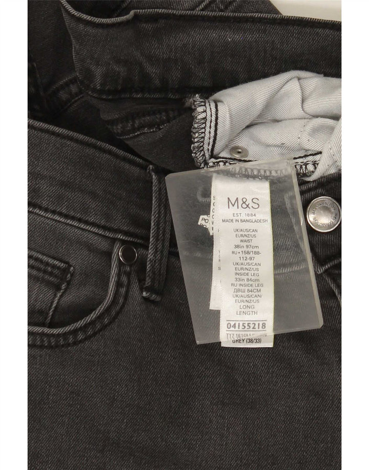 Marks & Spencer muške ravne traperice W38 L33 sivi pamuk