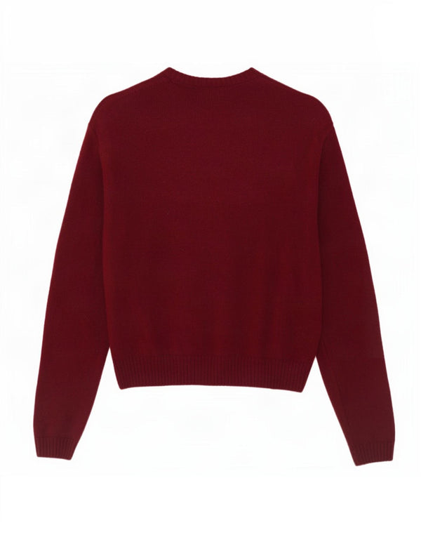 Zara ženski kardigan pulover UK 18 XL Bordo vuna