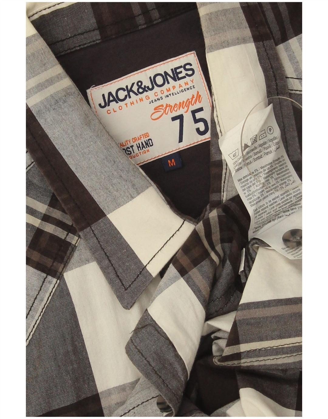 Jack & Jones muška košulja kratkih rukava Srednji crni karirani pamuk
