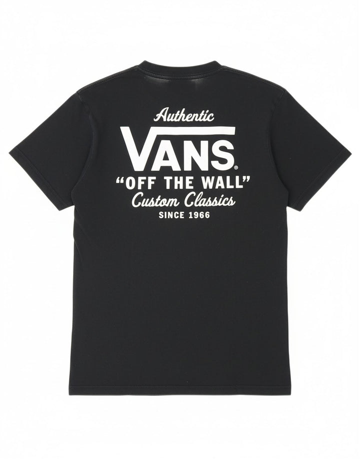 VANS Mens Graphic T-Shirt Top Small Navy Blue Cotton
