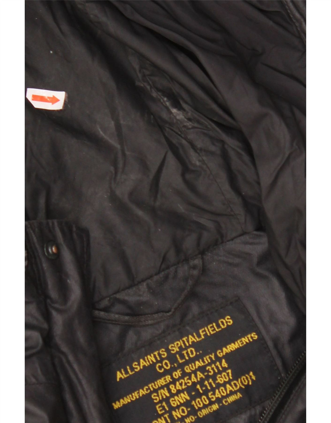 ALL SAINTS Muška pomoćna jakna s kapuljačom UK 38 srednje crna