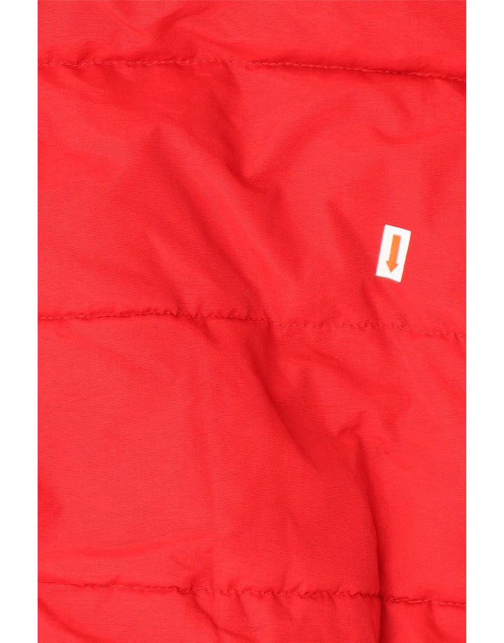 SUPERDRY Womens Hooded Padded Jacket UK 8 Small Red Nylon