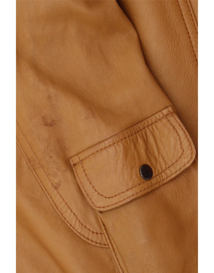 Pointers Muška široka kožna jakna UK 38 srednje smeđa koža