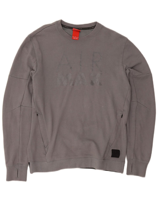 Nike muška majica Air Max Graphic sweatshirt srednje sivi pamuk