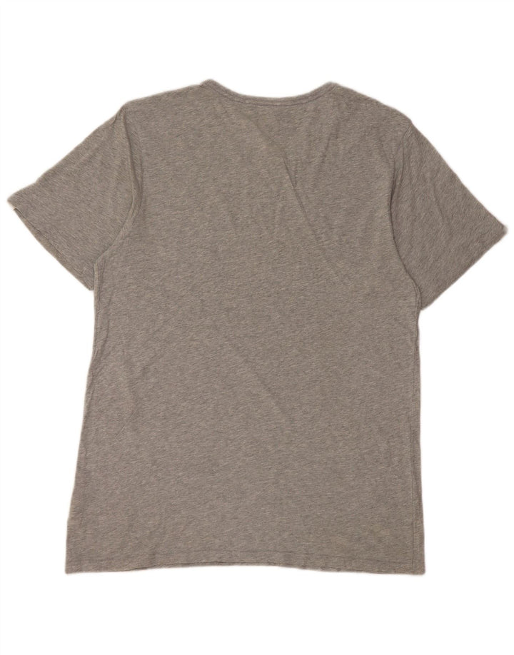 Quiksilver Mens Regular Fit Graphic T-Shirt Top Medium Grey Cotton