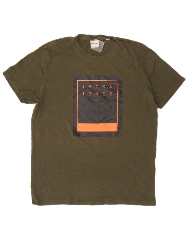 Jack & Jones muška grafička majica kratkih rukava XL zeleni pamuk