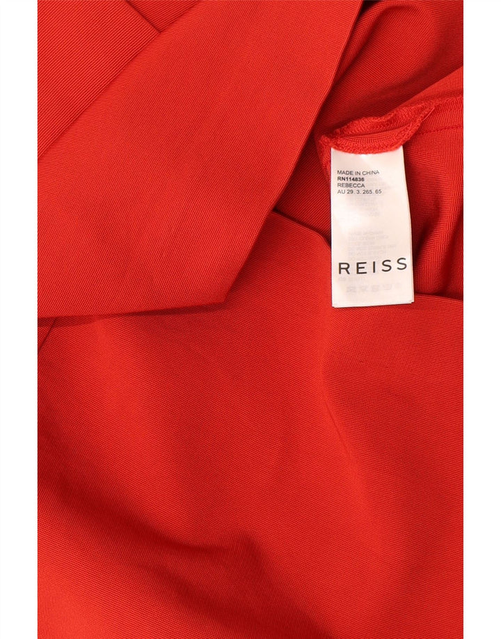 Reiss ženska plašt haljina UK 8 Mala crvena viskoza