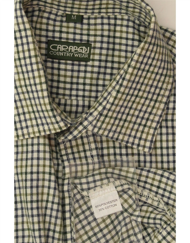 VINTAGE Mens Flannel Shirt Medium Green Check Polyester Vintage Vintage and Second-Hand Vintage from Messina Hembry 