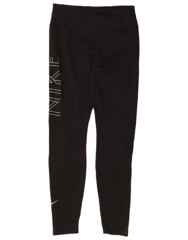 Nike Ženske Dri Fit Graphic Leggings UK 14 Large Black