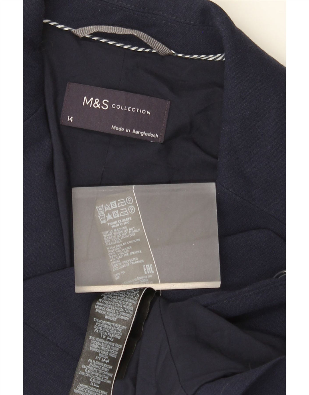 Marks & Spencer ženski sako sa 2 gumba UK 14 Srednje tamnoplava