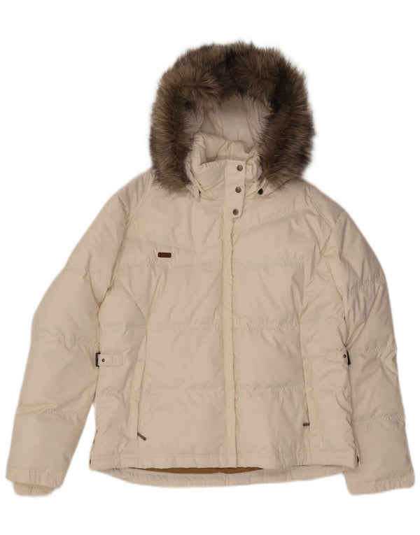 COLUMBIA ženska podstavljena jakna s kapuljačom UK 18 XL bijeli poliester