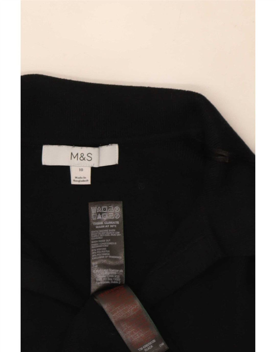 Marks & Spencer Ženska džemper haljina UK 10 Mala crna viskoza