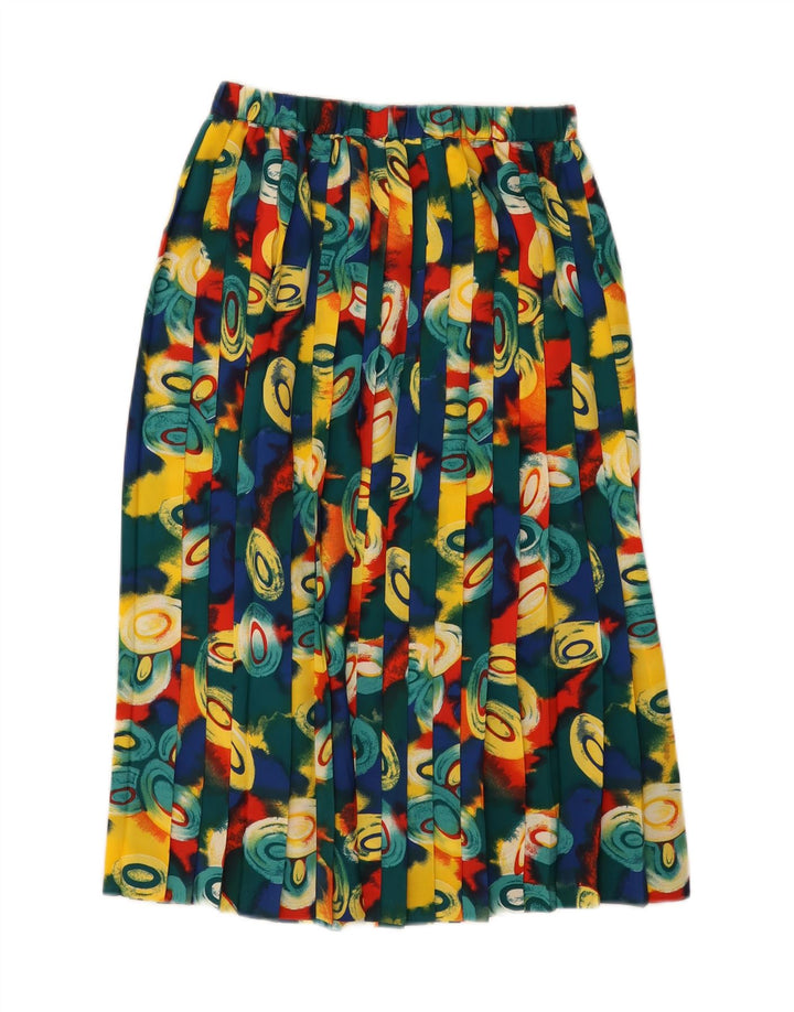 VINTAGE Womens Pleated Skirt W26 Small  Multicoloured Geometric Vintage Vintage and Second-Hand Vintage from Messina Hembry 
