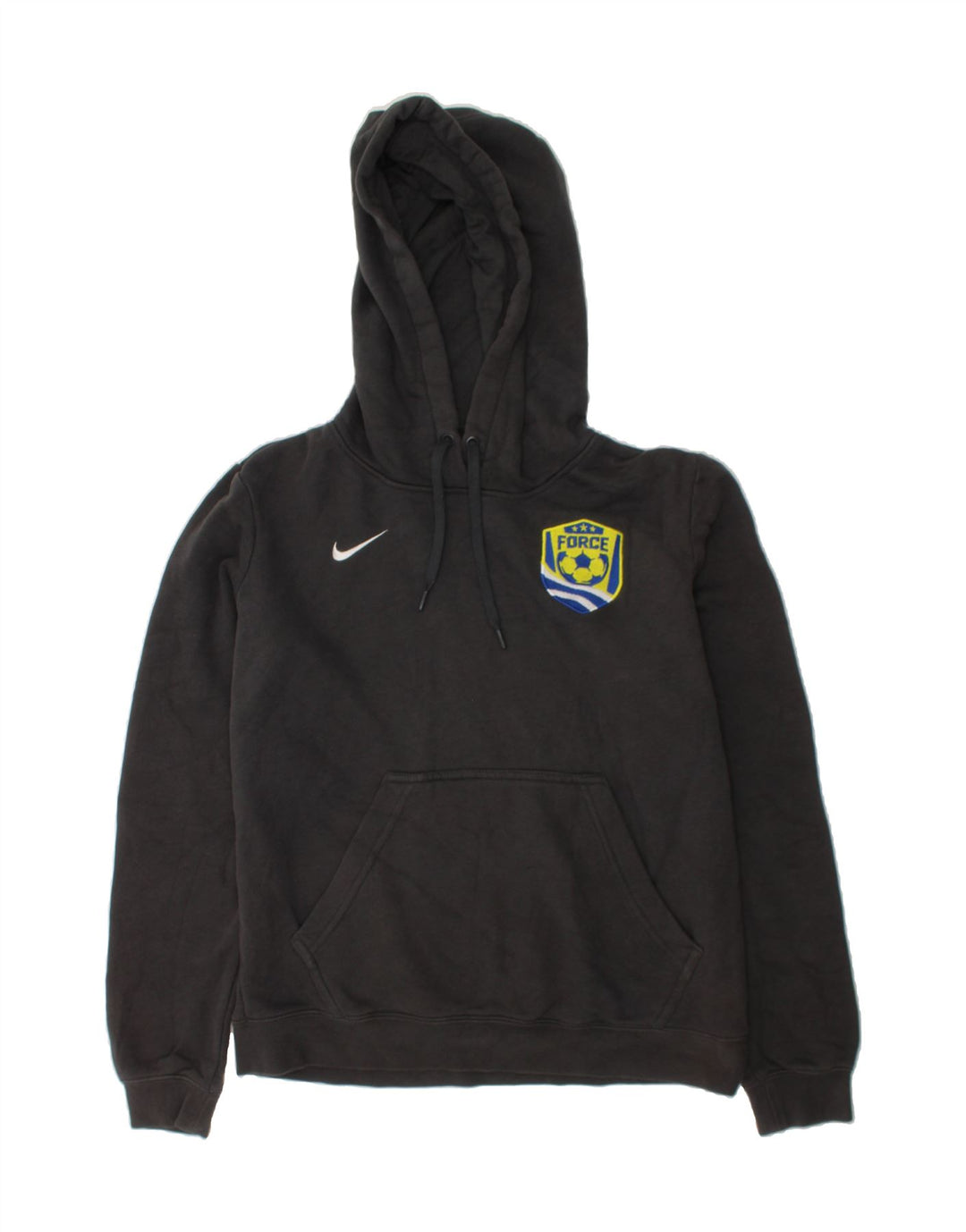NIKE Boys Force Hoodie Jumper 10-11 Years Medium  Black Cotton Vintage Nike and Second-Hand Nike from Messina Hembry 