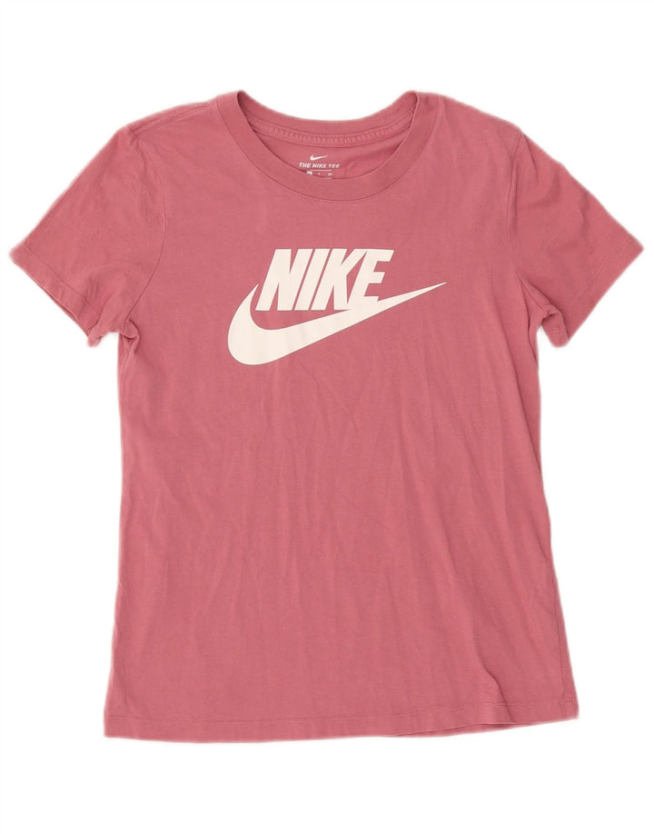 NIKE Ženska majica kratkih rukava s grafičkim motivima UK 10 Small Pink Cotton