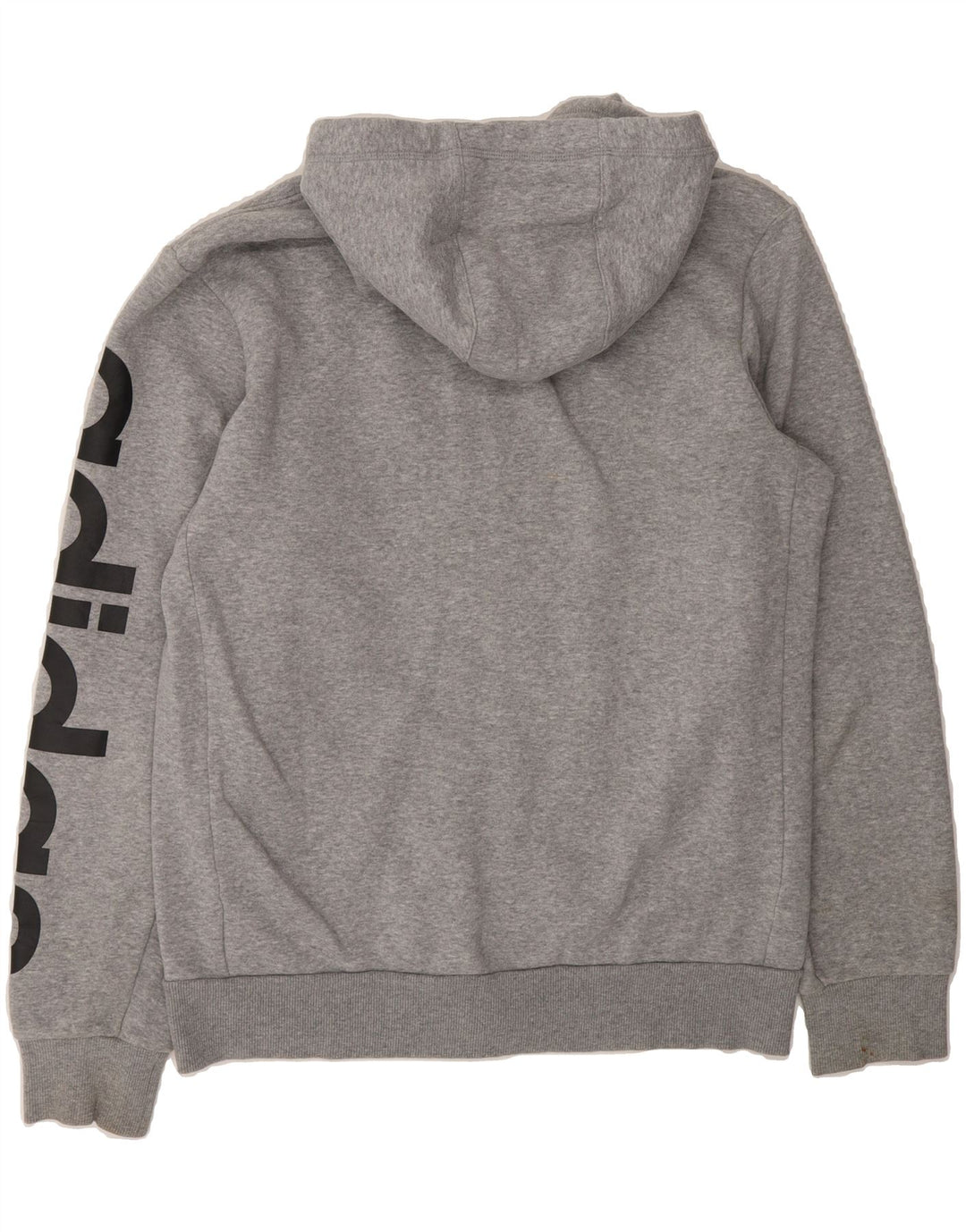 ADIDAS Mens Graphic Zip Hoodie Sweater Medium Grey Cotton Vintage Adidas and Second-Hand Adidas from Messina Hembry 