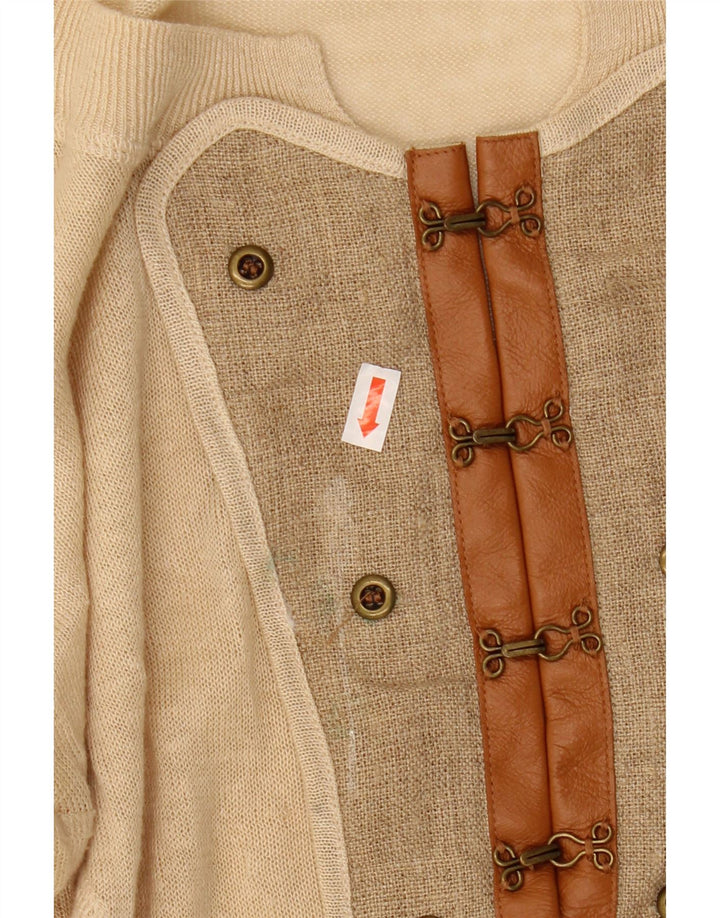 ALL SAINTS Ženski džemper s morskim izrezom UK 12 srednje bež lan