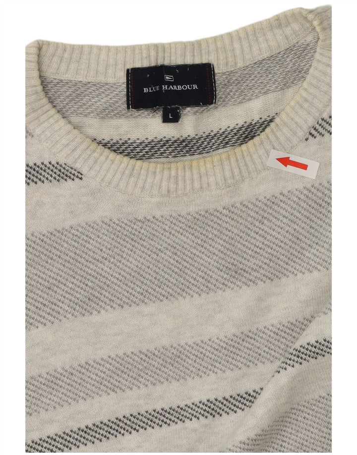 Marks & Spencer muški plavi Harbor džemper s okruglim izrezom veliki sivi