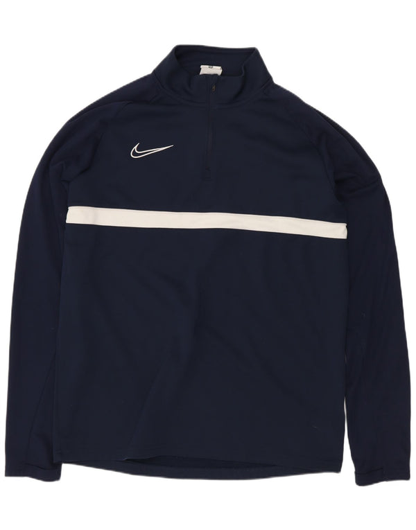 Nike Dri Fit Pulover Top Trenirka srednje tamnoplave boje