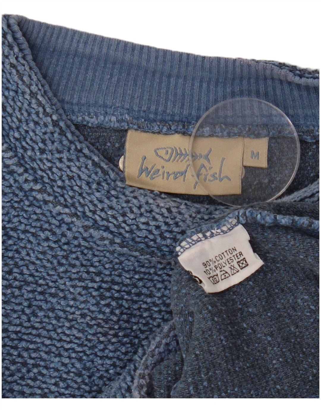 WEIRD FISH Ženska majica s kratkim rukavima UK 14 Srednje plavi pamuk