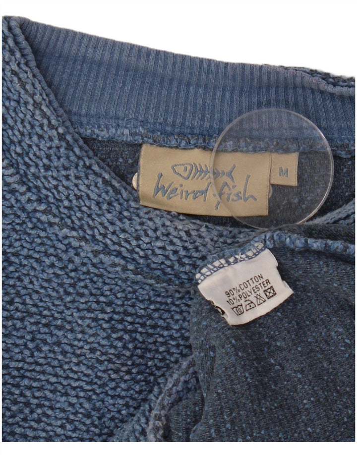 WEIRD FISH Ženska majica s kratkim rukavima UK 14 Srednje plavi pamuk