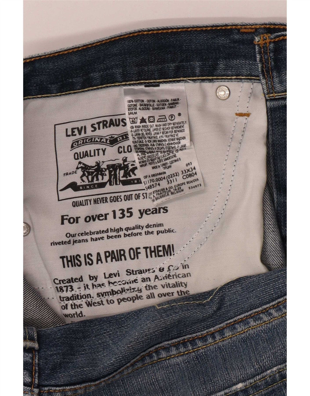 Levi's muške 511 uske traperice W33 L30 plavi pamuk