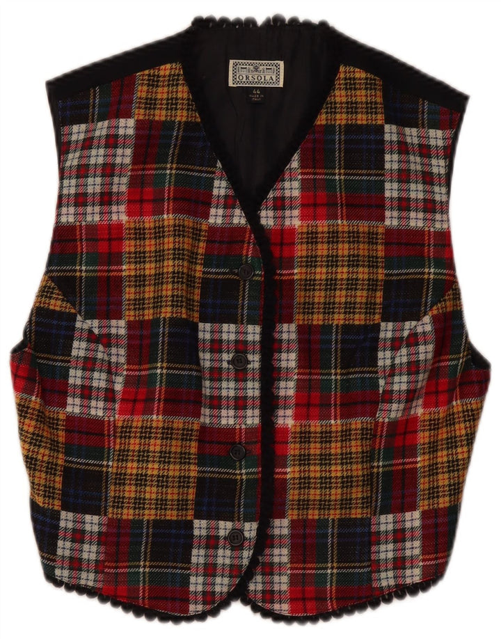 Vintage ženski prsluk IT 44 srednje raznobojni patchwork