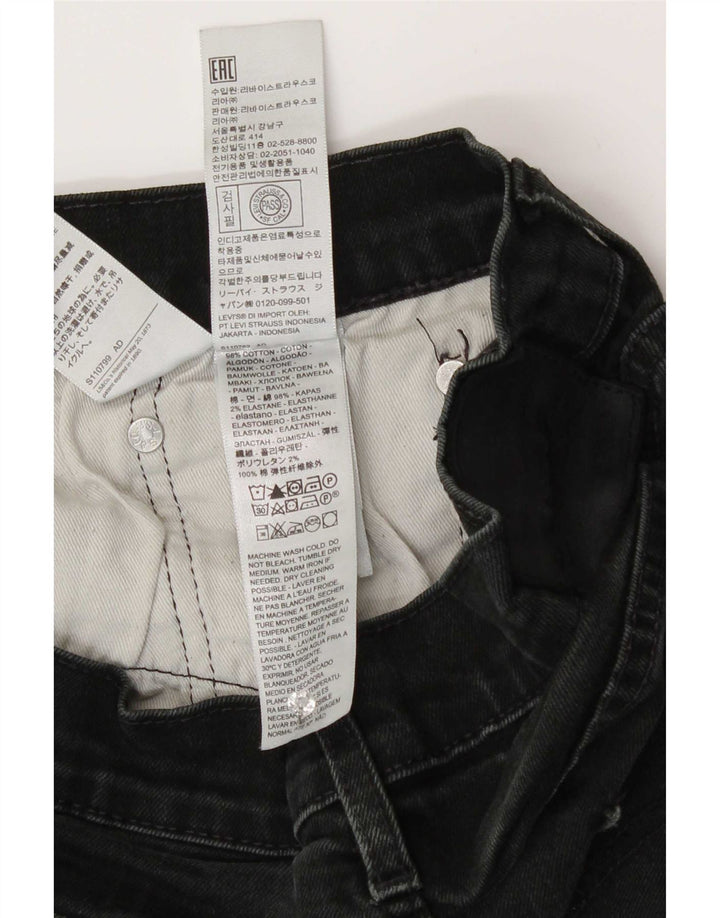 Levi's muške ravne traperice W33 L30 crni pamuk