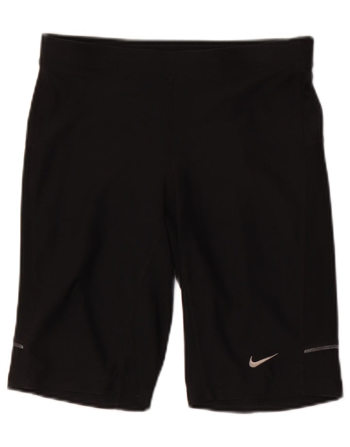 Nike Ženske Dri Fit Sportske Kratke Hlače UK 8 Mali crni poliester