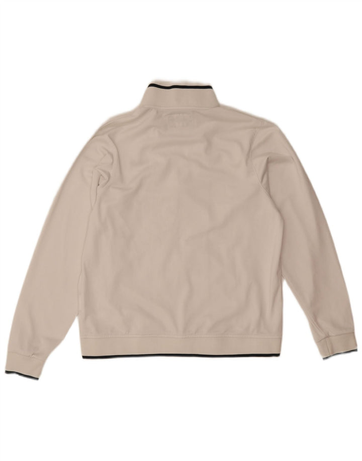REEBOK Mens Tracksuit Top Jacket Small White Polyester