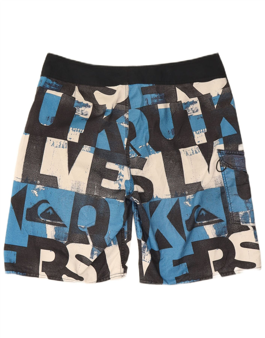 Quiksilver muške kratke hlače za kupanje s grafičkim motivima, veliki crni poliester