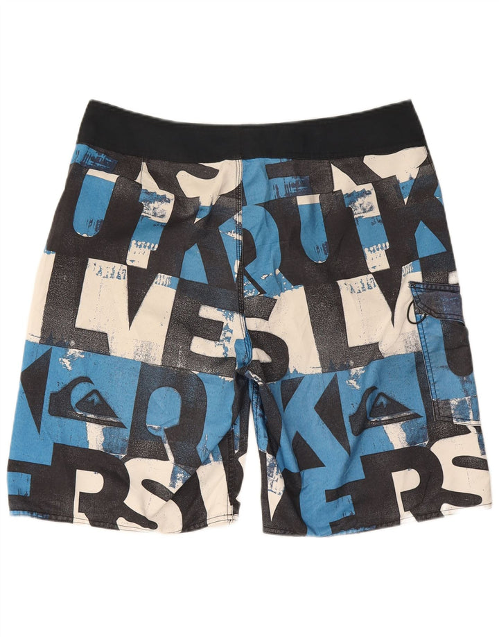 Quiksilver muške kratke hlače za kupanje s grafičkim motivima, veliki crni poliester