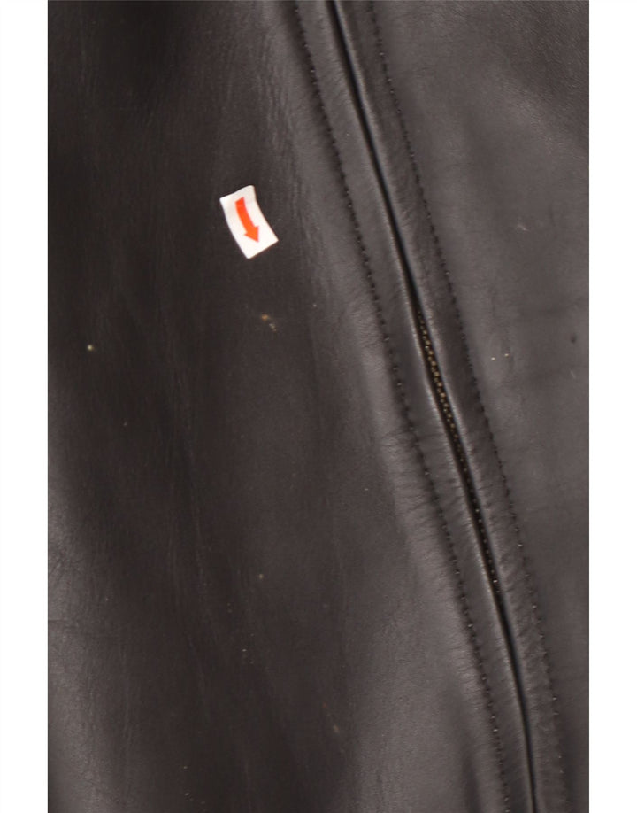 VINTAGE muška kožna jakna UK 42 XL crna koža u boji