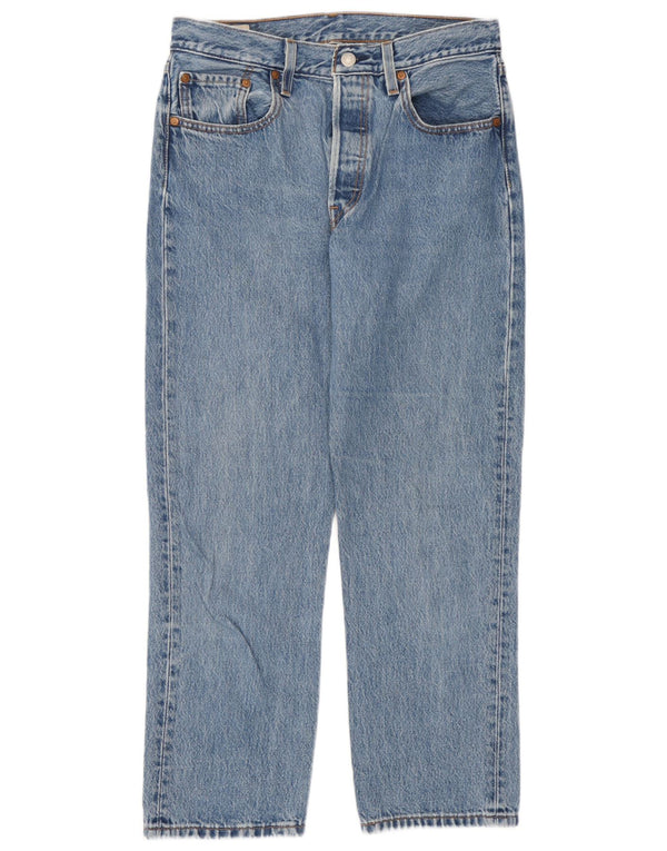 Levi's ženske ravne traperice 501 W28 L26 plavi pamuk