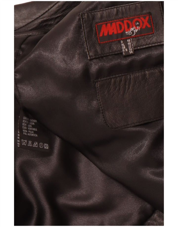 MADDOX ženska kožna jakna UK 22 3XL crna koža